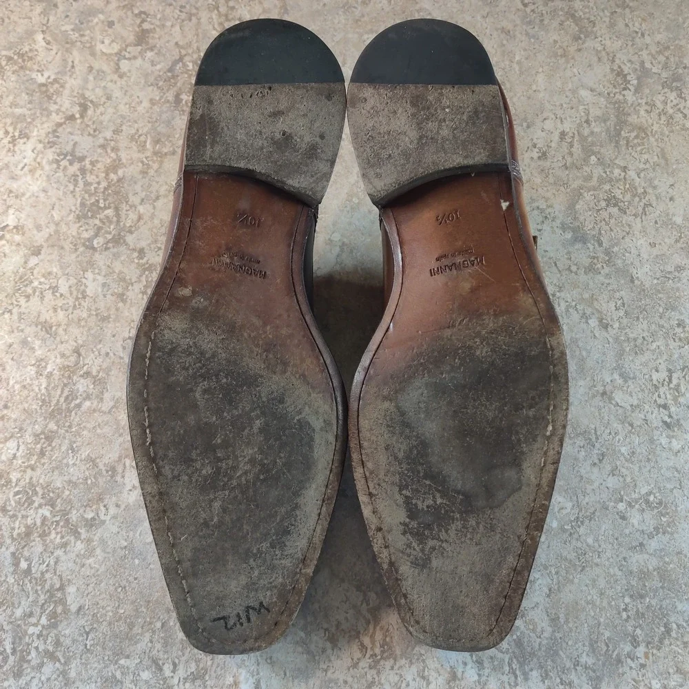 Magnanni Marco II Oxfords Men's 10.5 M Brown Leather Monk Strap *Excellent Shape
